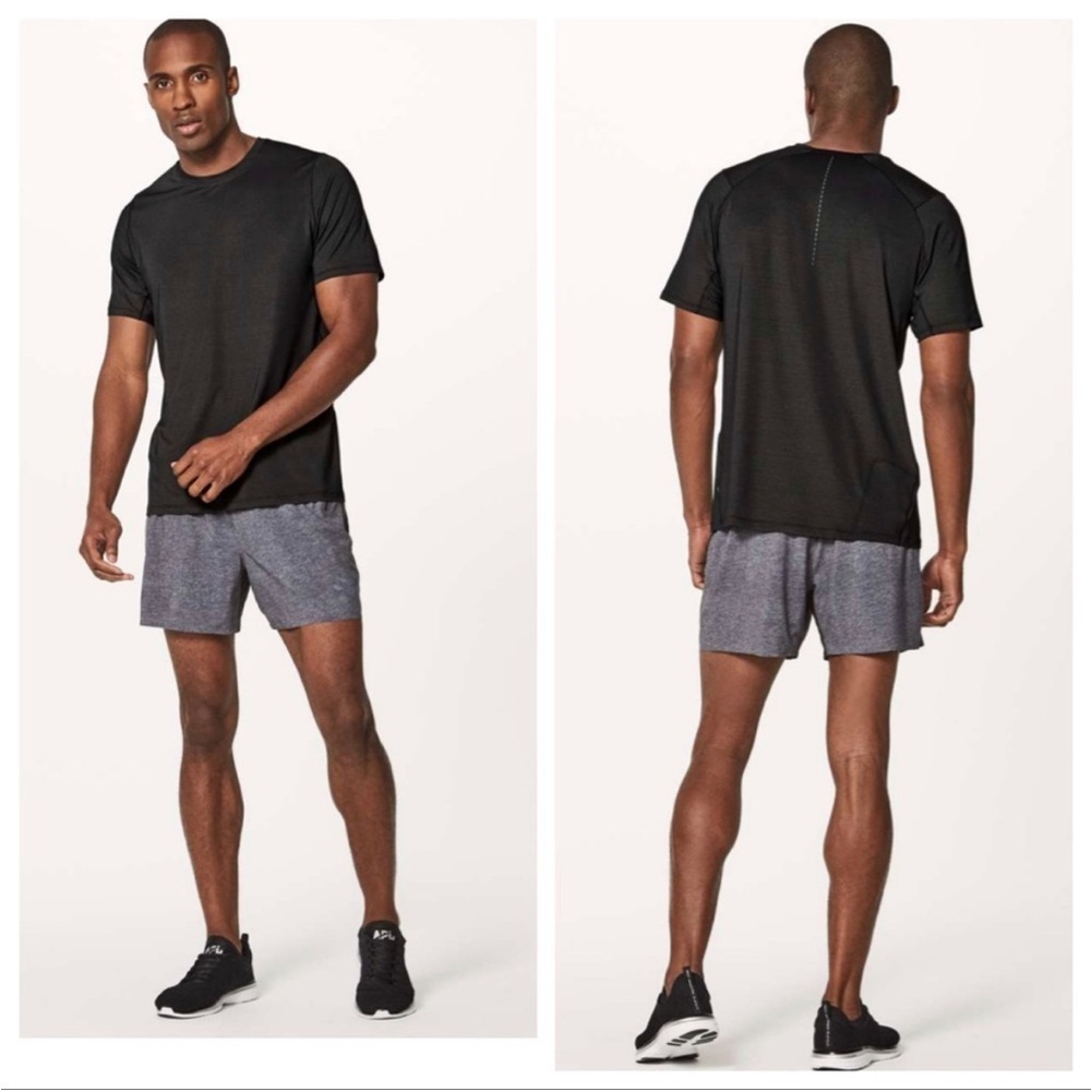 Lululemon Pack n Dash Black Short Sleeve Athletic Shirt size medium